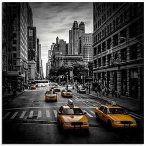 Artland Print op glas New York City Verkeer 5th Avenue in verschillende maten