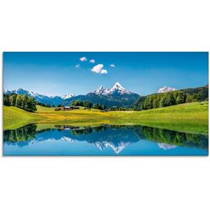 Artland Print op glas Landschap in de Alpen in verschillende maten