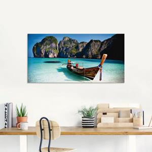 Artland Print op glas Maya Bay, Koh Phi Phi Leh, Thailand in verschillende maten