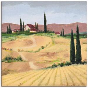 Artland Artprint Het Toscaanse landschap III - Het Toscaanse landschap IV als artprint van aluminium, artprint op linnen, muursticker of poster in verschillende maten