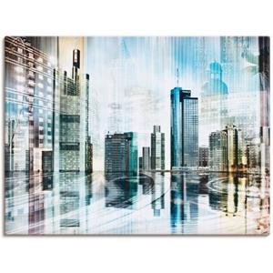 Artland Artprint Frankfurt skyline abstracte collage als artprint op linnen, muursticker of poster in verschillende maten