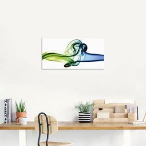 Artland Artprint Botsing van blauw en groen als artprint van aluminium, artprint op linnen, muursticker of poster in verschillende maten