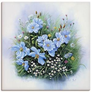 Artland Artprint Blauwe bloemen als artprint op linnen, muursticker of poster in verschillende maten