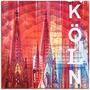 Artland Artprint Keulen Skyline collage II als artprint op linnen, muursticker of poster in verschillende maten