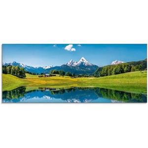 Artland Glasbild "Landschaft in den Alpen", Berge, (1 St.)