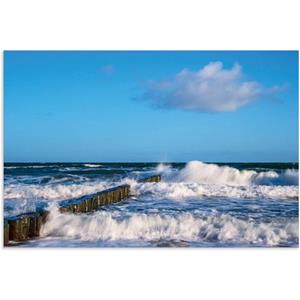 Artland Artprint Blik op de kust van de Oostzee II als artprint van aluminium, artprint op linnen, muursticker of poster in verschillende maten