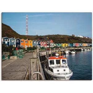 Artland Artprint De haven van Helgoland als artprint op linnen, muursticker of poster in verschillende maten