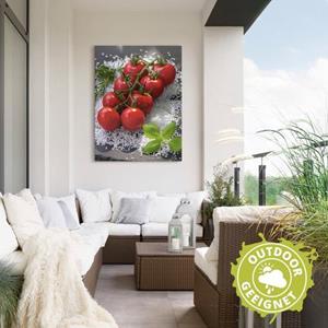 Artland Artprint Tomatentros op zout als artprint van aluminium, artprint op linnen, muursticker of poster in verschillende maten