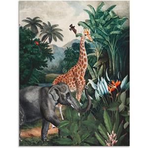 Artland Artprint Afrikaanse jungle als artprint van aluminium, artprint op linnen, muursticker of poster in verschillende maten