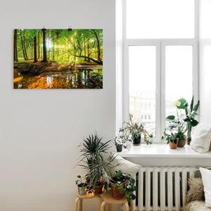 Artland Wandbild "Wald mit Bach", Wald, (1 St.)