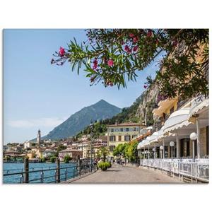 Artland Print op glas Gardameer Limone sul Garda in verschillende maten