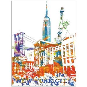 Artland Artprint New York City grafisch als artprint van aluminium, artprint op linnen, muursticker of poster in verschillende maten