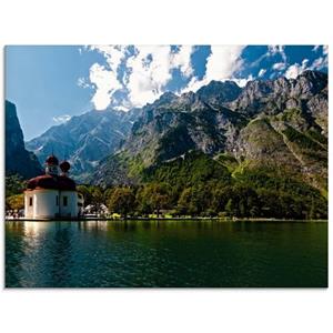 Artland Print op glas St. Bartholomä (Königssee) in verschillende maten