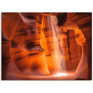 Artland Artprint Antelope Canyon lichtzuil II als artprint van aluminium, artprint op linnen, muursticker of poster in verschillende maten