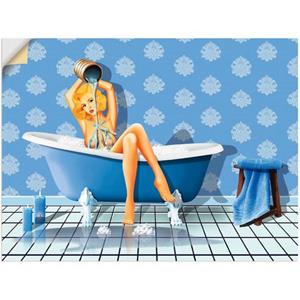 Artland Artprint De sexy blauwe badkamer als artprint van aluminium, artprint op linnen, muursticker of poster in verschillende maten