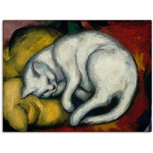 Artland Artprint De witte kat. 1912 als artprint van aluminium, artprint op linnen, muursticker of poster in verschillende maten