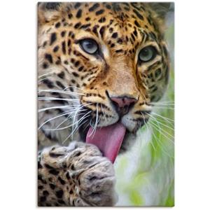 Artland Artprint Leopard als artprint van aluminium, artprint op linnen, muursticker of poster in verschillende maten