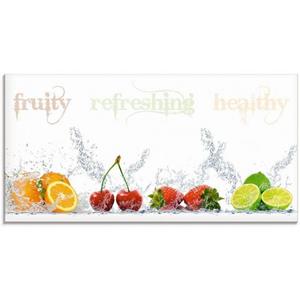 Artland Glasbild "Fruchtig erfrischend gesund Fruchtmix", Lebensmittel, (1 St.)