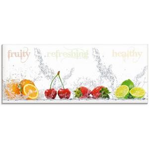 Artland Glasbild "Fruchtig erfrischend gesund Fruchtmix", Lebensmittel, (1 St.)