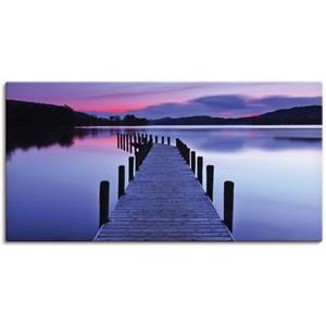 Artland Artprint Panorama steiger Coniston Water als artprint van aluminium, artprint op linnen, muursticker of poster in verschillende maten