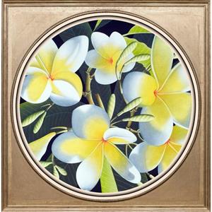 Queence Artprint op acrylglas Gele bloemen