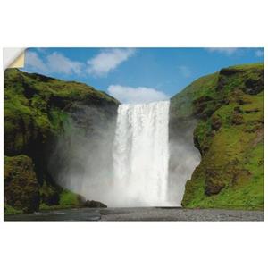 Artland Artprint Skogafoss als artprint van aluminium, artprint op linnen, muursticker of poster in verschillende maten