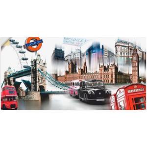 Artland Artprint Londen Skyline collage IV als artprint op linnen, muursticker of poster in verschillende maten