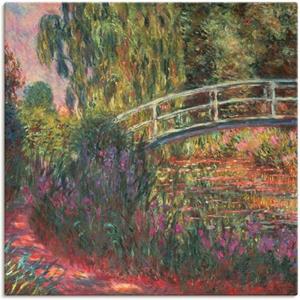 Artland Artprint Japanse brug in de tuin van Giverney als artprint van aluminium, artprint op linnen, muursticker of poster in verschillende maten