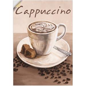 Artland Artprint Cappuccino - koffie als artprint van aluminium, artprint op linnen, muursticker of poster in verschillende maten