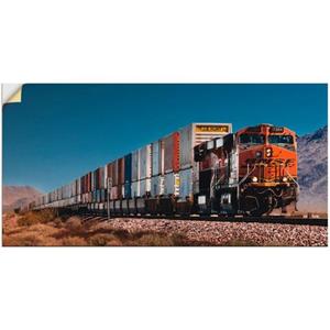 Artland Artprint Goederentrein BNSF Californië als artprint van aluminium, artprint op linnen, muursticker of poster in verschillende maten