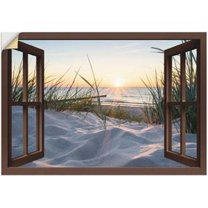 Artland Artprint Oostzeestrand door het raam