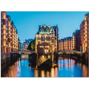 Artland Artprint Hamburg Waterkasteel in Speicherstadt 2 als artprint van aluminium, artprint op linnen, muursticker of poster in verschillende maten