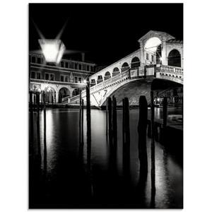 Artland Glasbild "Venedig Canal Grande & Rialto Brücke I", Brücken, (1 St.)