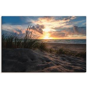 Artland Artprint Zonsondergang aan de Oostzee als artprint van aluminium, artprint op linnen, muursticker of poster in verschillende maten