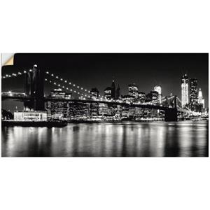 Artland Artprint Nachtelijke skyline Manhattan I als artprint van aluminium, artprint op linnen, muursticker of poster in verschillende maten