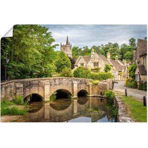 Artland Artprint Dorp Castle Combe, Wiltshire, Engeland als artprint van aluminium, artprint op linnen, muursticker of poster in verschillende maten