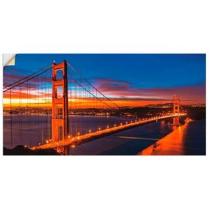 Artland Artprint The Golden Gate Bridge 's morgens vroeg als artprint van aluminium, artprint op linnen, muursticker of poster in verschillende maten