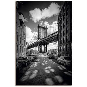 Artland Artprint Manhattan Bridge in Brooklyn, New York als artprint van aluminium, artprint op linnen, muursticker of poster in verschillende maten