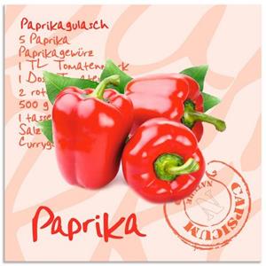 Artland Artprint Paprika ligt op witte achtergrond als artprint van aluminium, artprint op linnen, muursticker of poster in verschillende maten