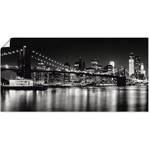 Artland Artprint Nachtelijke skyline Manhattan I als artprint van aluminium, artprint op linnen, muursticker of poster in verschillende maten