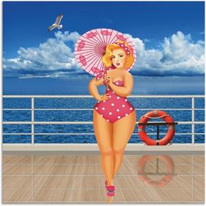 Artland Artprint Pin-Up girl als artprint van aluminium, artprint op linnen, muursticker of poster in verschillende maten