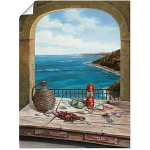 Artland Wandbild "Stillleben am Meer", Fensterblick, (1 St.), als Alubild, Leinwandbild, Wandaufkleber oder Poster in versch. Größen