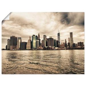 Artland Artprint Lower Manhattan skyline als artprint van aluminium, artprint op linnen, muursticker of poster in verschillende maten