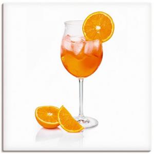 Artland Artprint Aperol Spritz met een schijf sinaasappel als artprint van aluminium, artprint op linnen, muursticker of poster in verschillende maten