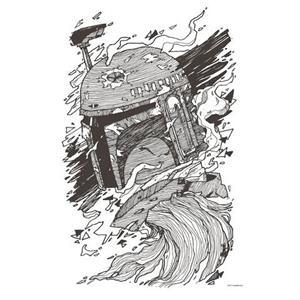 Komar Artprint Star Wars Boba Fett Drawing