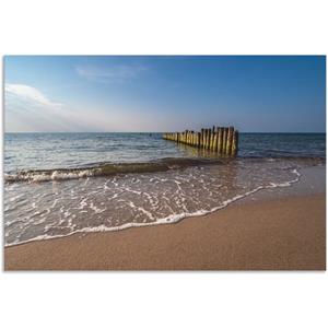 Artland Artprint Kribben aan de kust van de Oostzee Graal Müritz als artprint van aluminium, artprint op linnen, muursticker of poster in verschillende maten