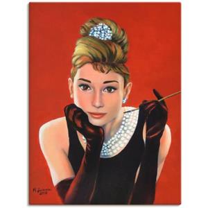 Artland Artprint Audrey Hepburn portret als artprint van aluminium, artprint op linnen, muursticker of poster in verschillende maten