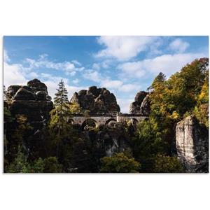 Artland Aluminium dibond print Bastion in het Saksische Zwitserland geschikt voor binnen en buiten, buitenafbeelding