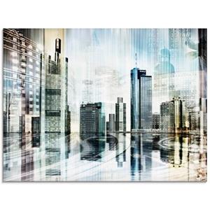 Artland Print op glas Frankfurt skyline abstracte collage in verschillende maten