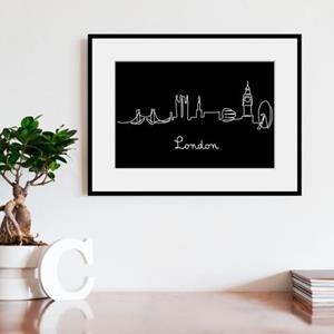 Queence Wanddecoratie Londen Skyline (1 stuk)